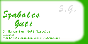 szabolcs guti business card